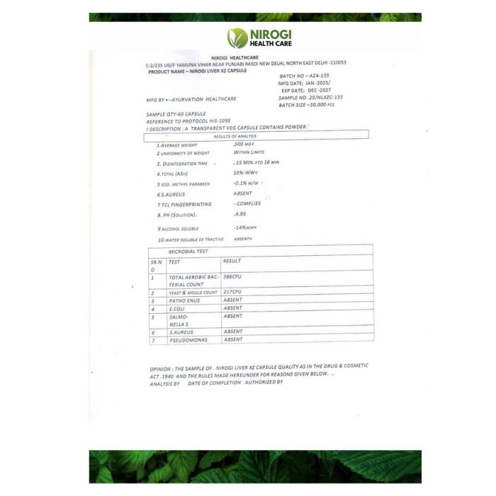 Liver xz capsule by nirogi healthcare
