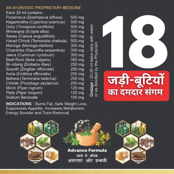 New Slimer Ras Ayurvedic Weight Loss Syrup For Men and Women - Image 8