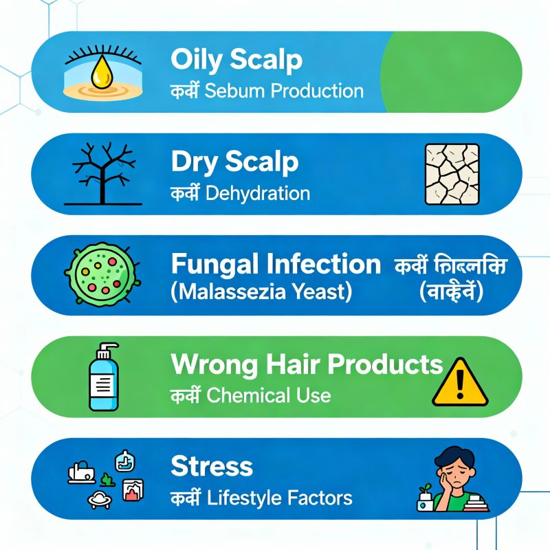 Common Reasons of Dandruff